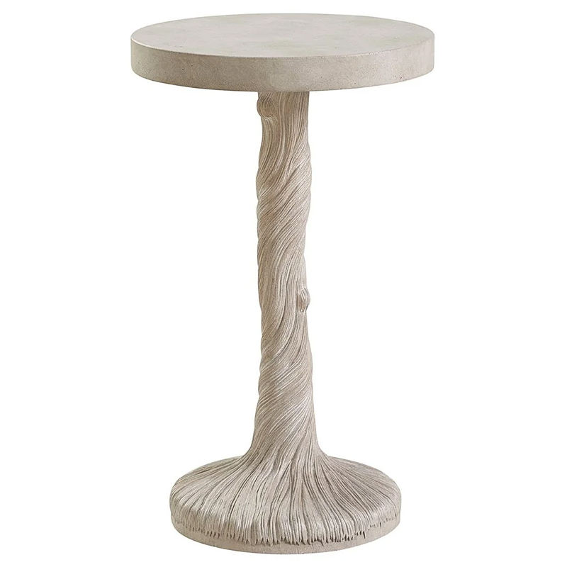 Приставной стол Barclay Butera Malibu Saddle Peak Round Accent Table Бежевый в Самаре | Loft Concept 