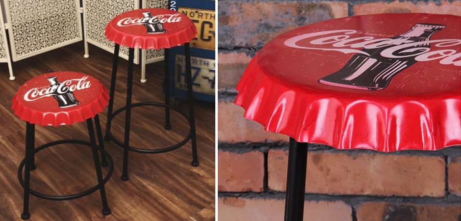 Барный стул Bottle Cap Coca & Cola Барный стул Bottle Cap Coca & Cola - Loft-Concept в Самаре
