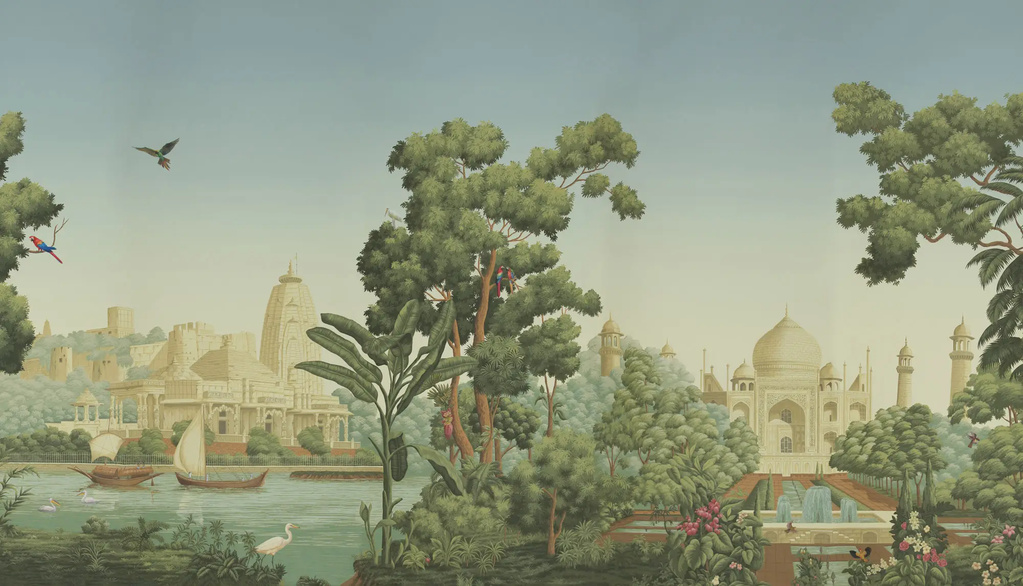 Обои ручная роспись River Scenes of Bengal Verdoyant Обои ручная роспись River Scenes of Bengal Verdoyant - постер Loft-Concept в Самаре