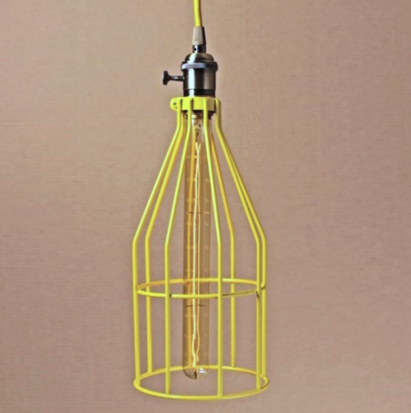 Подвесной светильник Wire Cage Pendant Twix Yellow Желтый в Самаре | Loft Concept 