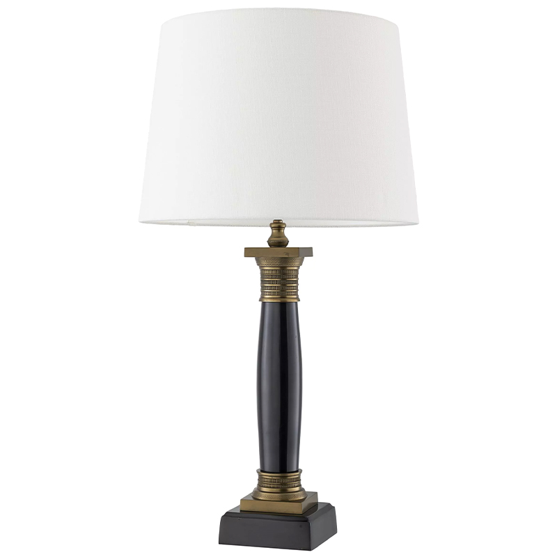 Настольная лампа Eichholtz Table Lamp Napoleon Латунь Черный Белый в Самаре | Loft Concept 