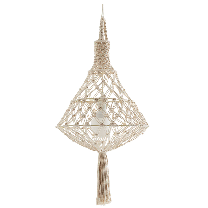 Подвесной светильник Macrame Wicker Hanging lamp Бежевый в Самаре | Loft Concept 