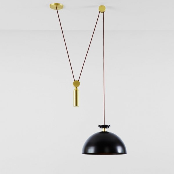 Подвесной светильник Shape up Pendant Hemisphere Black Латунь Черный в Самаре | Loft Concept 