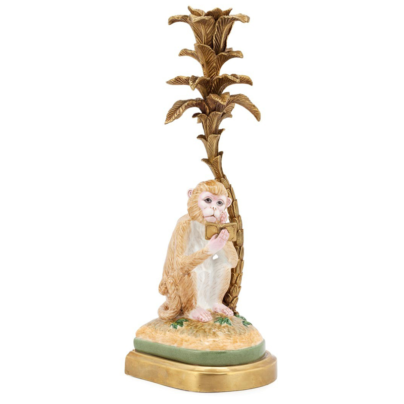 Подсвечник CANDLEHOLDER MONKEY ATLANTIDE L Бежевый Бронза в Самаре | Loft Concept 