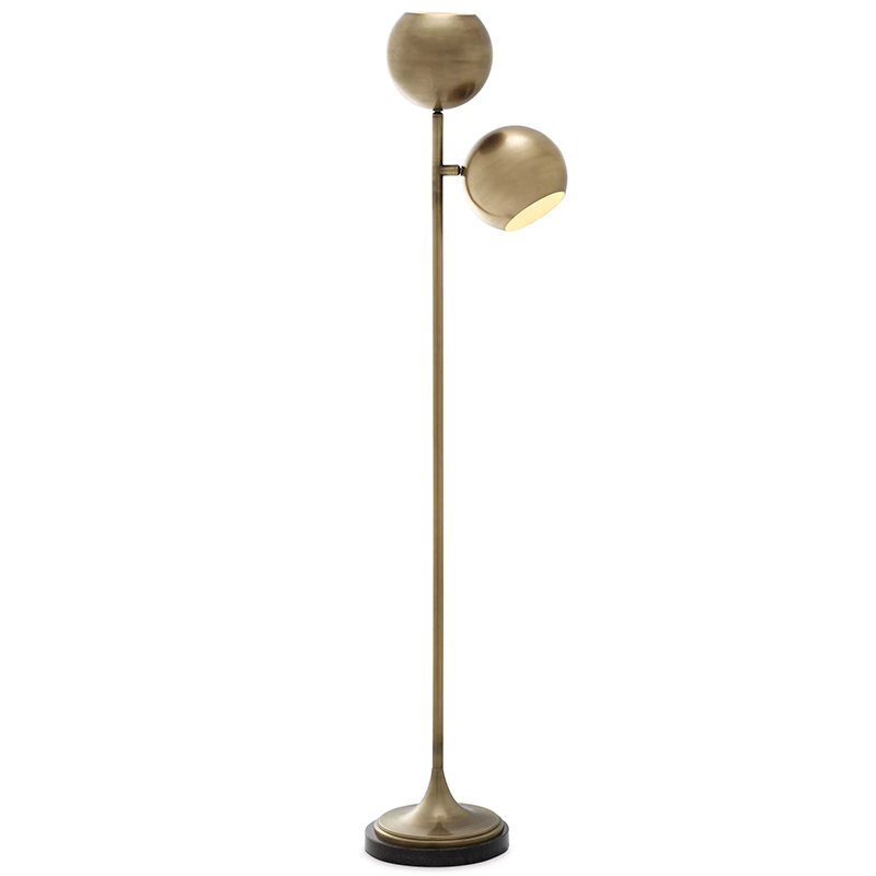 Торшер Eichholtz Floor Lamp Compton Brass Латунь Черный в Самаре | Loft Concept 