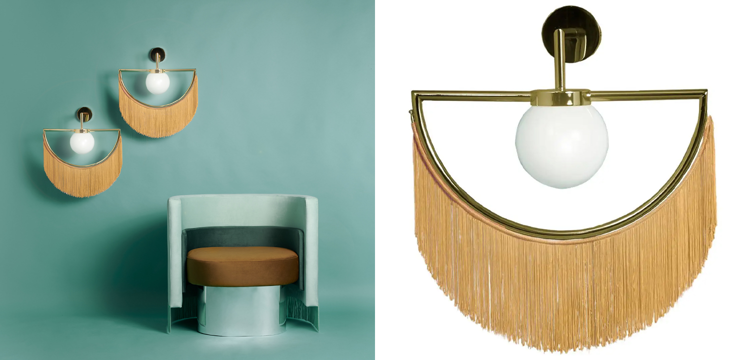 Бра Wink Wall Lamp by Masquespacio for Houtique Goldgelb - фото