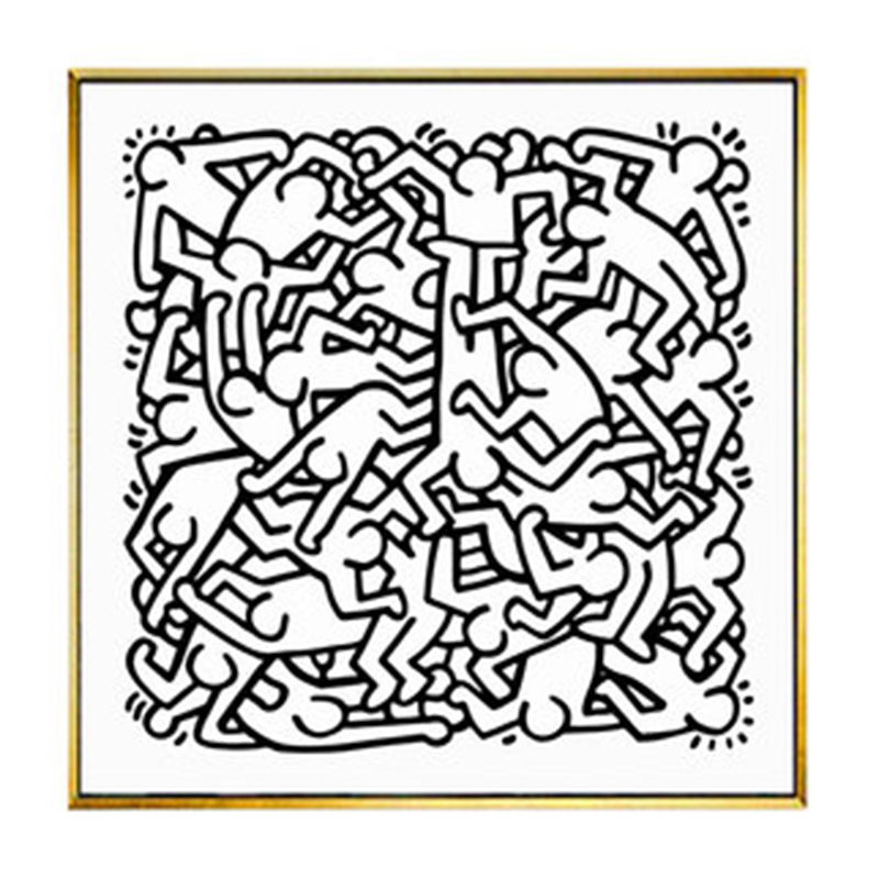 Постер Keith Haring 27 Черно-белый в Самаре | Loft Concept 