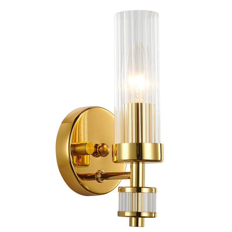 Бра Jeanette Gold Sconce Глянцевое золото Прозрачный в Самаре | Loft Concept 