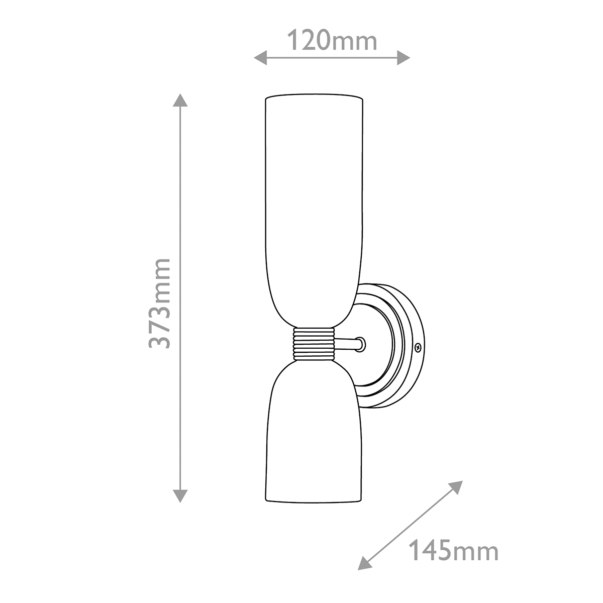 Бра для ванных комнат вертикальное с двумя матовыми белыми стеклянными плафонами Hinkley в Самаре