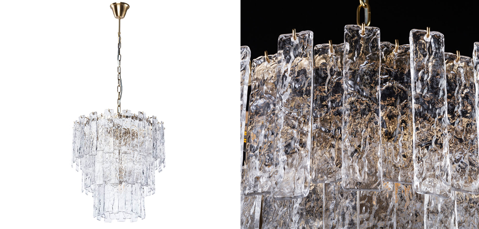 Люстра Iceberg Glass с Рельефным стеклом Люстра Iceberg Glass с Рельефным стеклом - Loft-Concept в Самаре