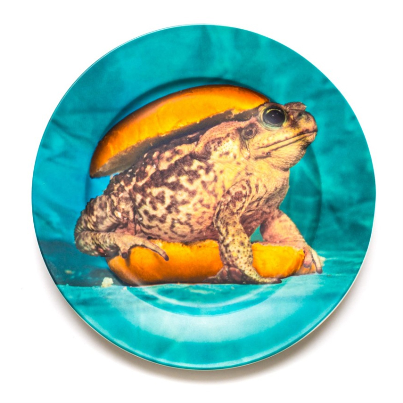 Тарелка Seletti Porcelain Plate Toad Бирюзовый в Самаре | Loft Concept 