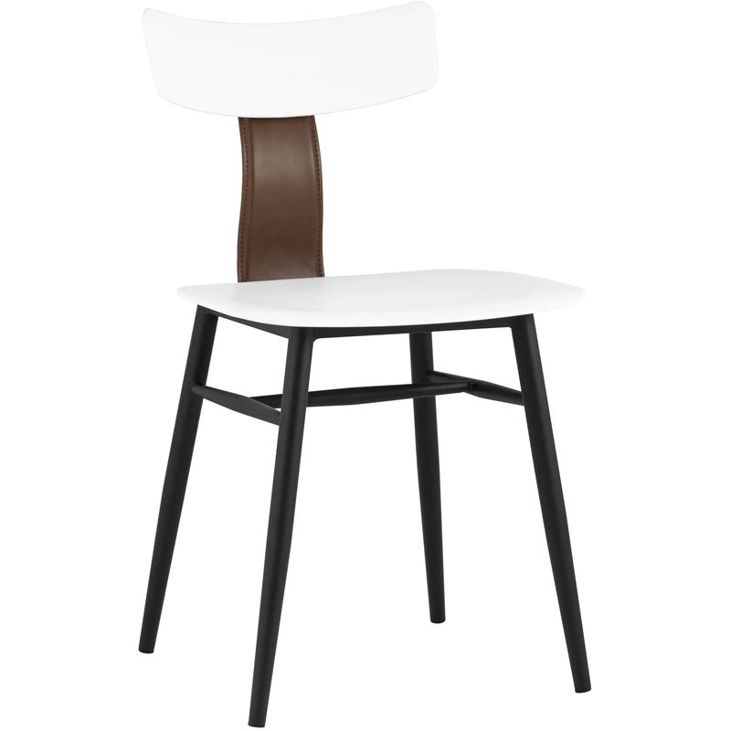 Стул ANT White Eco-Leather 2 шт Белый Коричневый Черный в Самаре | Loft Concept 