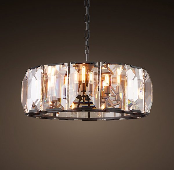 Люстра RH Harlow Crystal Round Chandelier 6 Черный в Самаре | Loft Concept 