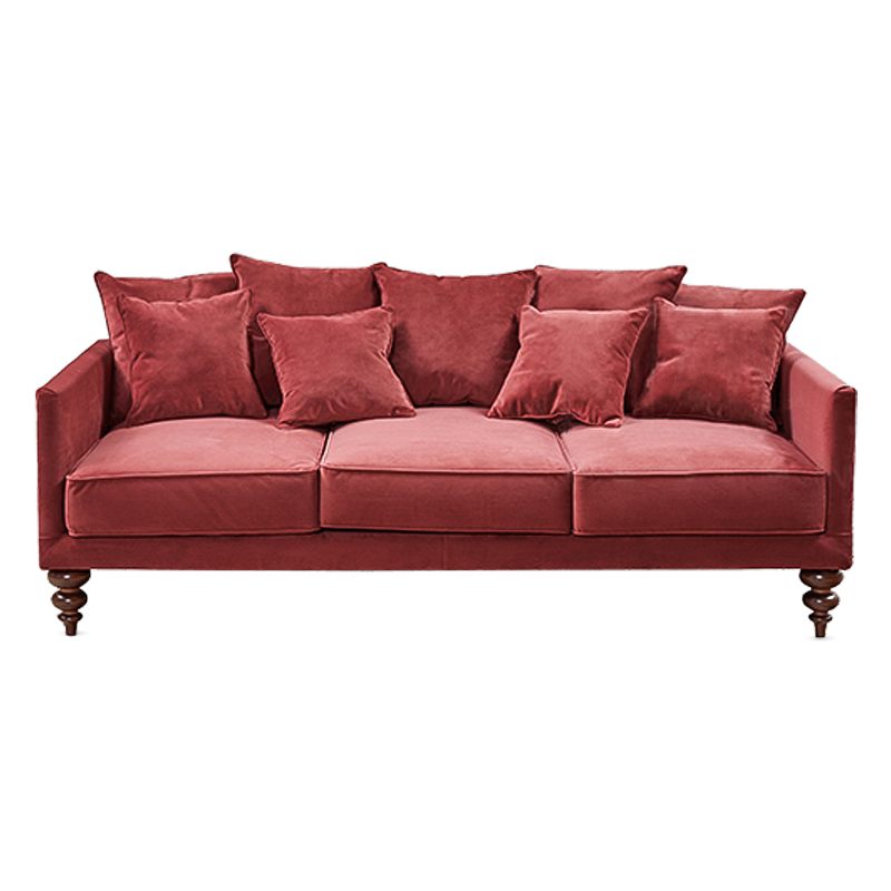 Диван Graceful Details Sofa Crimson Коричневый Малиновый (Crimson) в Самаре | Loft Concept 