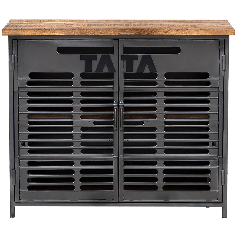 Комод Metal Wood Loft Tata Chest of Drawers Серый Древесина Коричневый Черный в Самаре | Loft Concept 