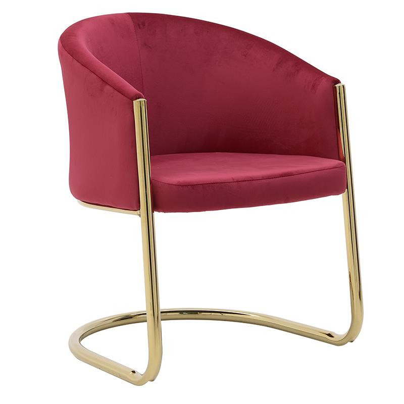 Стул Imelda Chair Crimson Малиновый (Crimson) Глянцевое золото в Самаре | Loft Concept 