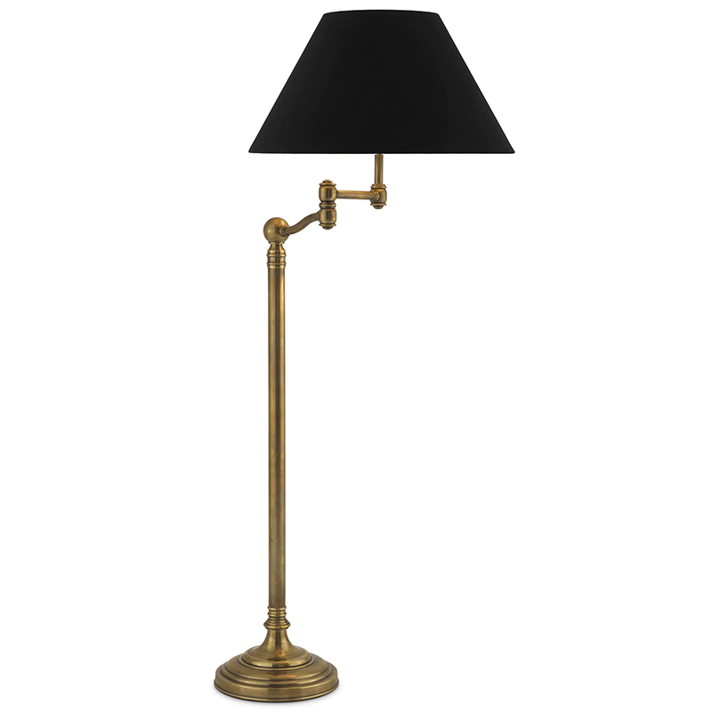 Торшер Eichholtz Floor Lamp Regis Brass Черный Винтажная латунь в Самаре | Loft Concept 