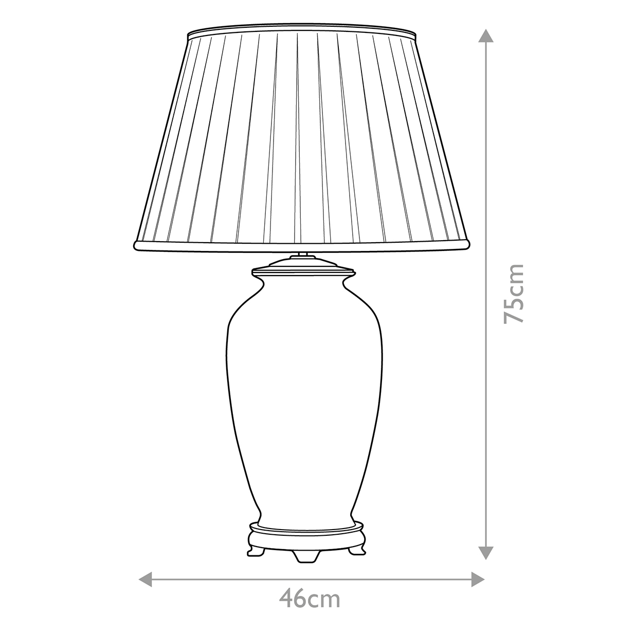 Настольная лампа восточная с основанием из керамики серебряная с цветочным и лиственным декором и белым плиссированным абажуром Elstead Lighting в Самаре