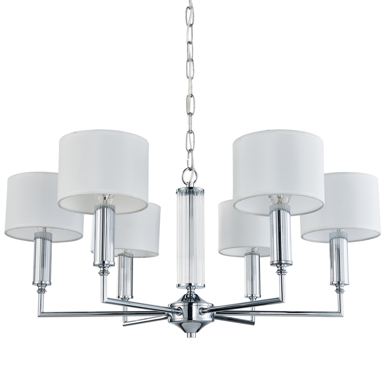 Люстра Laurent Chandelier white 66 Хром Белый Прозрачный в Самаре | Loft Concept 