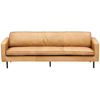 Диван Hubert Beige Leather Sofa Бежевый в Самаре | Loft Concept 