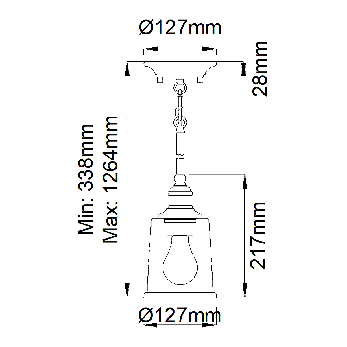 Подвесной светильник со стеклянным плафоном в форме колокола с эффектом пузырьков Kichler в Самаре