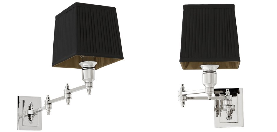 Бра Wall Lamp Lexington Swing Nickel+Black Бра Wall Lamp Lexington Swing Nickel+Black - Loft-Concept в Самаре
