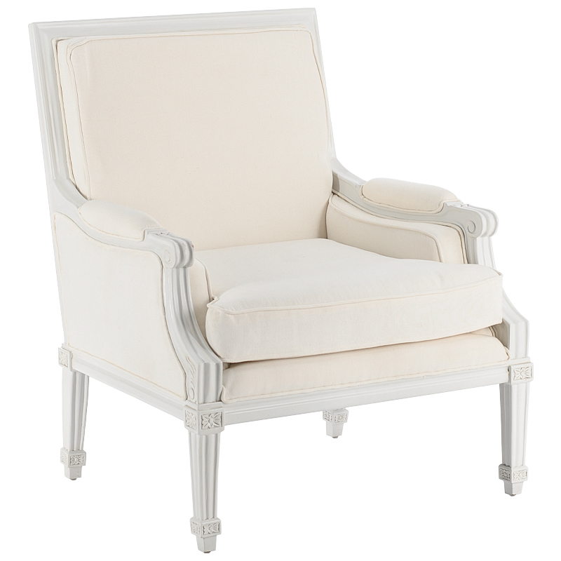 Кресло French Provence Armchair Ferrand ivory Белый ivory ( слоновая кость ) в Самаре | Loft Concept 