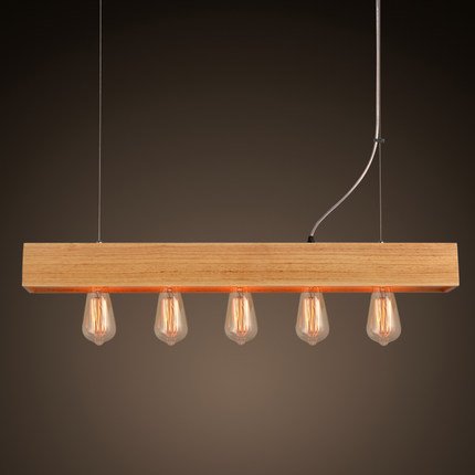 Люстра Loft Wooden Lighting Line Pendant Белый дуб в Самаре | Loft Concept 