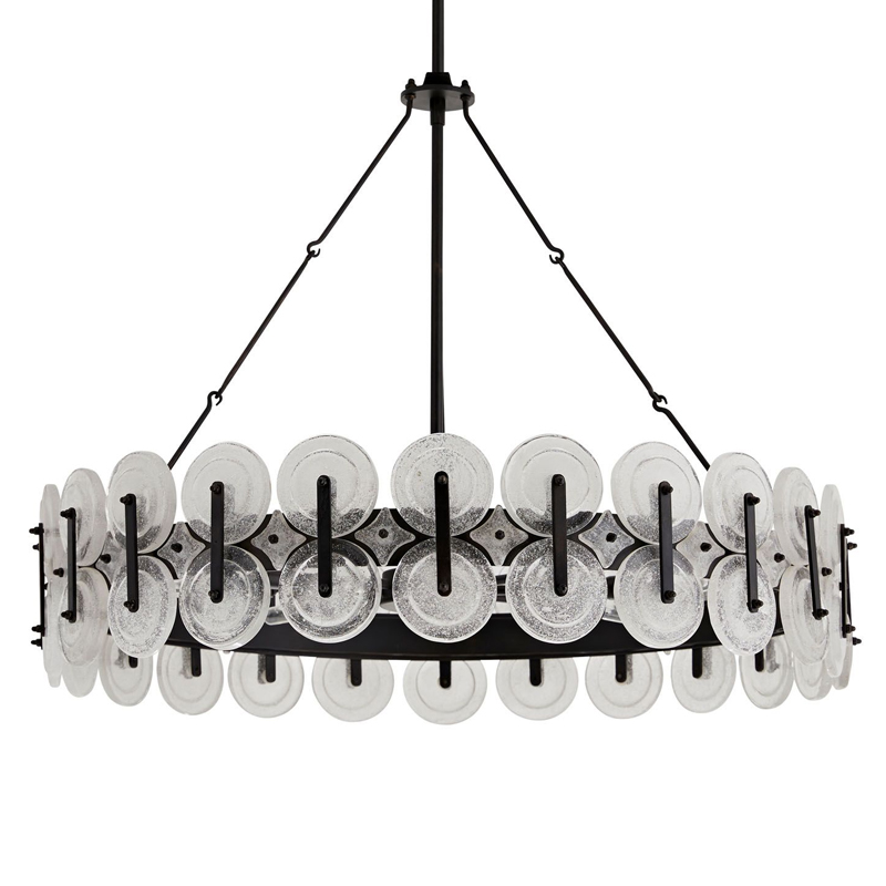 Люстра Arteriors RONDELLE CHANDELIER Черный Прозрачный в Самаре | Loft Concept 