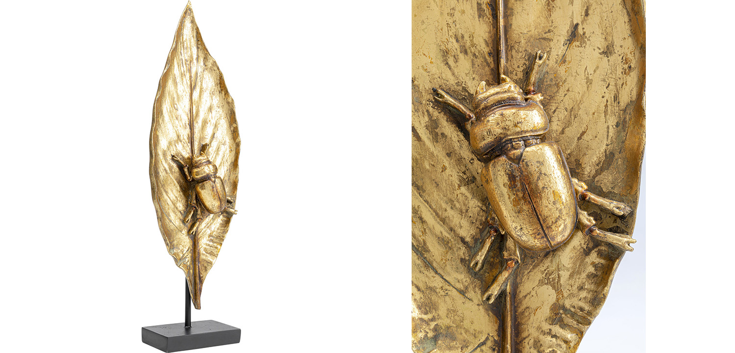 Статуэтка Golden Beetle on a leaf - фото