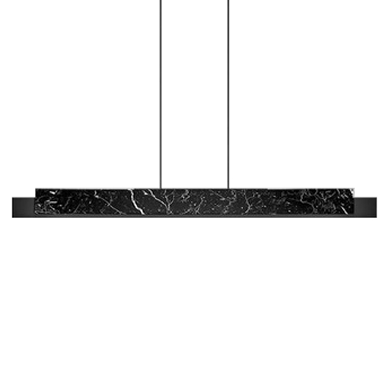 Люстра Leonce Marble Linear Chandelier Черный Черный Мрамор Nero в Самаре | Loft Concept 