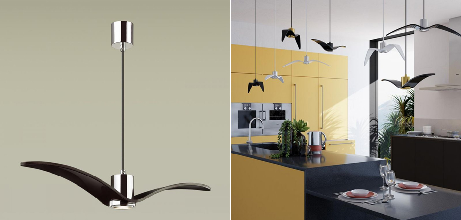 Подвесной светильник Seagull Scope Chrome черный Подвесной светильник Seagull Scope Chrome черный - Loft-Concept в Самаре