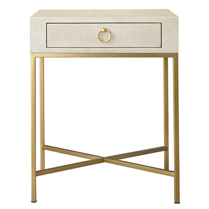 Gaston Stingray Texture Ivory Side Table Приставной стол скат Золотой ivory ( слоновая кость ) в Самаре | Loft Concept 