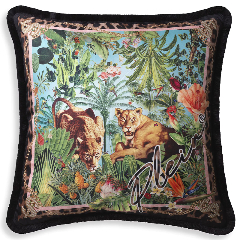 Подушка Philipp Plein Cushion Silk Exotic 70 x 70 Мульти в Самаре | Loft Concept 