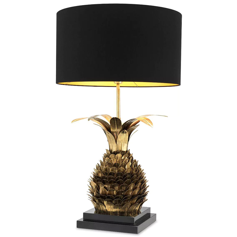 Настольная лампа Eichholtz Table Lamp Ananas Черный Латунь Винтажная латунь в Самаре | Loft Concept 