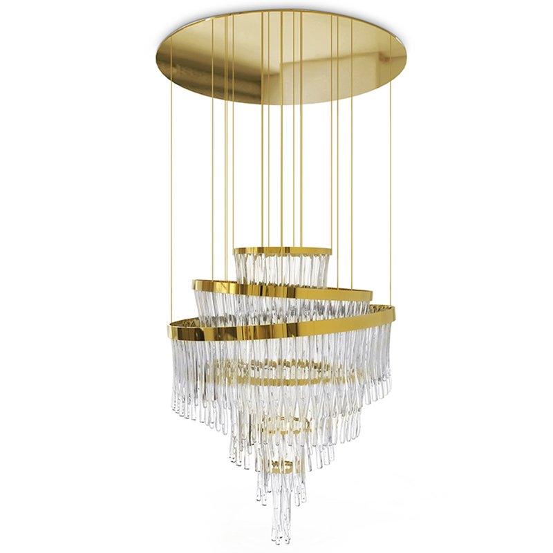 Люстра Luxxu Babel Chandelier Глянцевое золото Прозрачное Стекло в Самаре | Loft Concept 