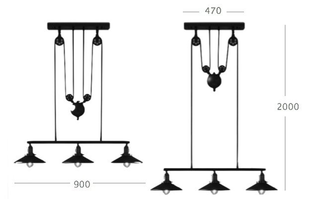 Люстра Loft Cone Pendant Balance Line 3 в Самаре