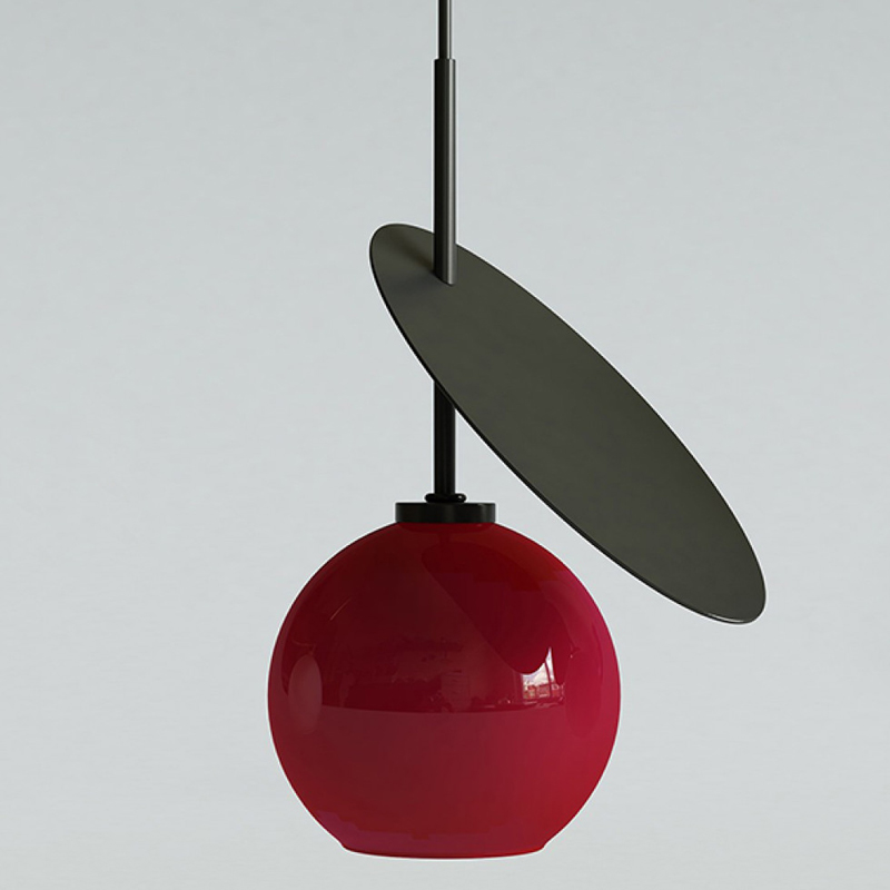 Подвесной светильник Cherry Pendant One Red Черный Красный в Самаре | Loft Concept 