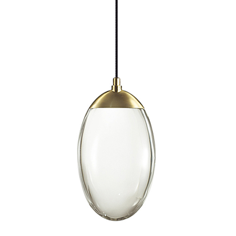 Подвесной светильник с плафоном в форме капли Crystal Transparent Drop Прозрачное Стекло Бронза в Самаре | Loft Concept 