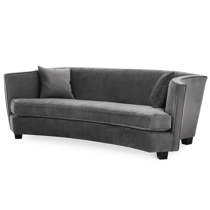 Диван Eichholtz Sofa Jiulietta Grey 3 Серый Черный в Самаре | Loft Concept 