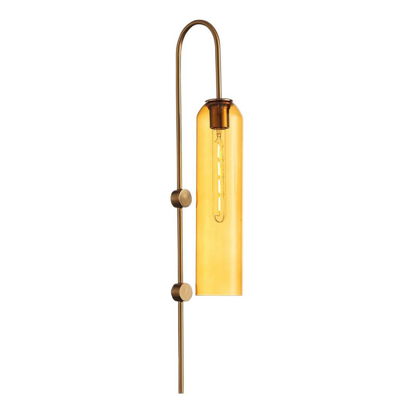 Бра ARTICOLO float Wall Sconce Amber Янтарный Латунь в Самаре | Loft Concept 