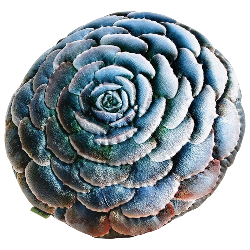 Декоративная подушка Botanical Cushion Succulentus Зеленый Зеленый шалфей Бирюзовый в Самаре | Loft Concept 