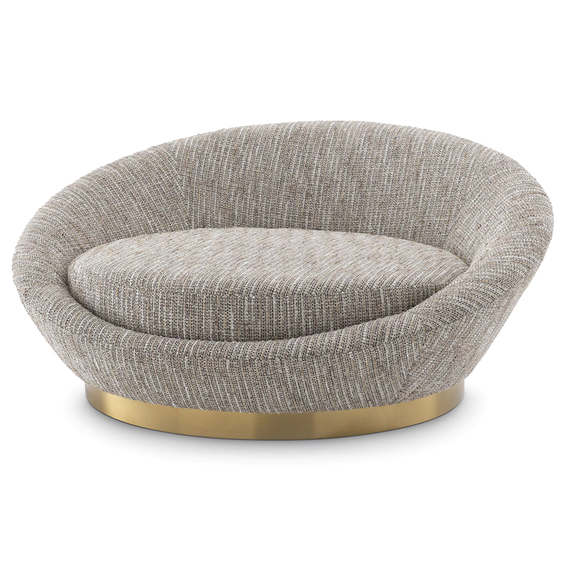 Диван Eichholtz Sofa Duardo Mademoiselle Beige Бежево-серый Латунь в Самаре | Loft Concept 