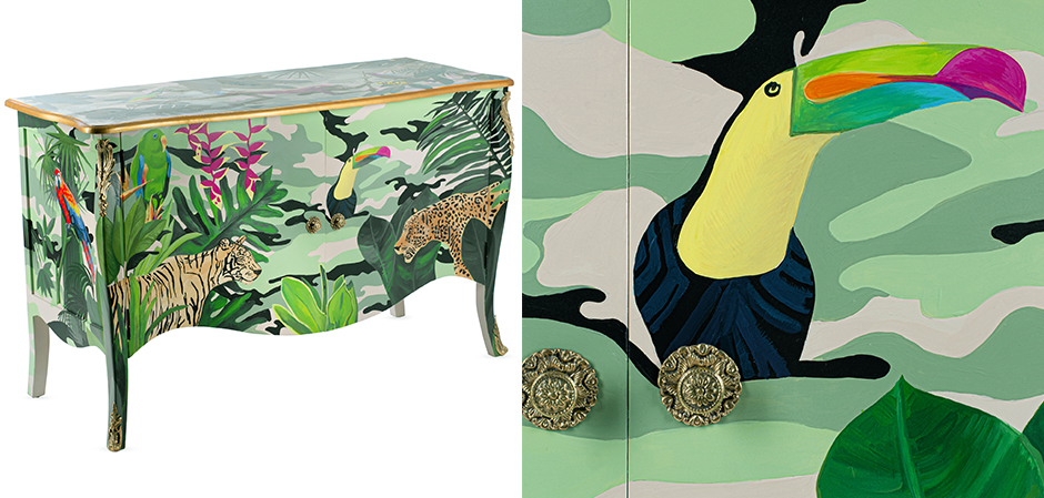 Комод L.XV DRESSER Flowers Jungle - фото №2