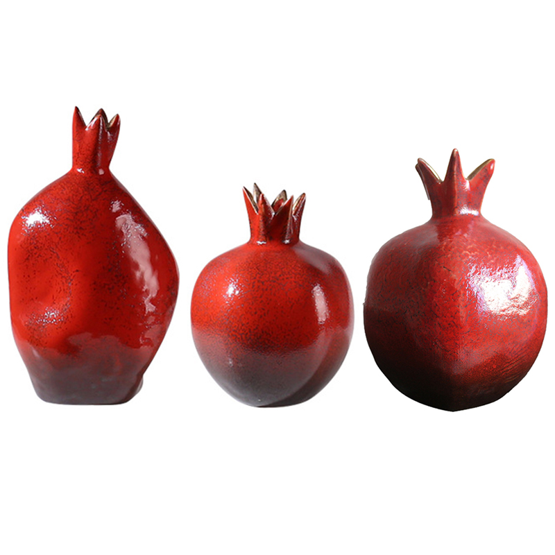 Декоративная статуэтка Pomegranate Statuette Красный Золотой в Самаре | Loft Concept 