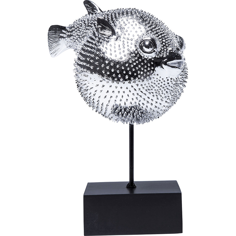 Статуэтка Silver Blowfish Серебряный Черный в Самаре | Loft Concept 