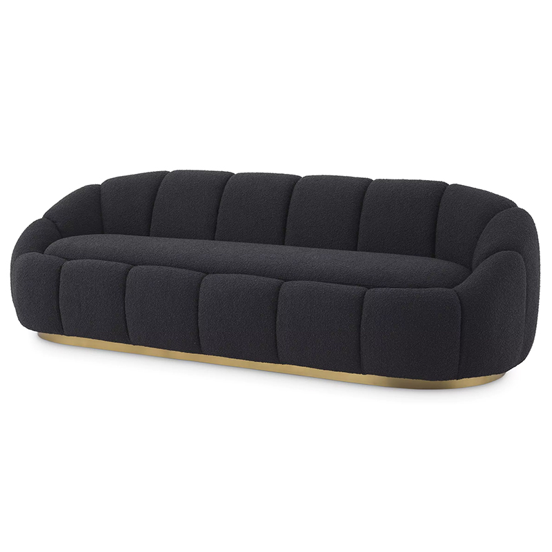 Диван Eichholtz Sofa Inger Black Черный Латунь в Самаре | Loft Concept 