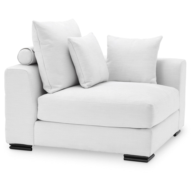 Диван Eichholtz Sofa Clifford Corner white Белый Черный в Самаре | Loft Concept 