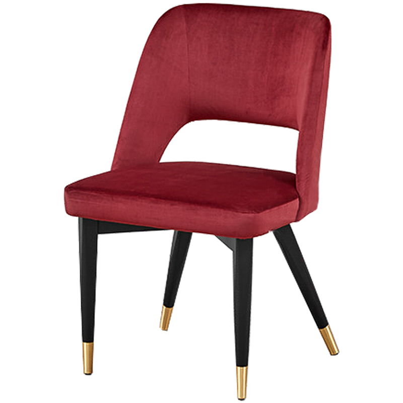 Стул Neasan Stool crimson Черный Малиновый (Crimson) Латунь в Самаре | Loft Concept 