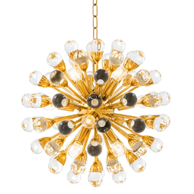 Люстра Chandelier Antares S Gold Золотой Прозрачный в Самаре | Loft Concept 